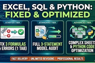 do financial model refactoring and excel error optimization