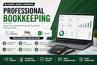 do bookkeeping in zoho books, tally prime and excel