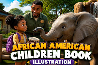 do african american children book illustration and story book design