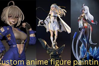 3d print and paint custom anime figure resin bust hero figure stl resin action