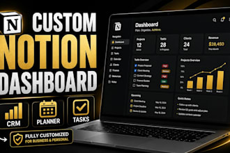create a custom notion dashboard for business and work