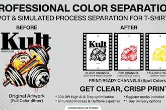 separate colors for screen printing