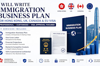 write immigration business plans for hong kong, uk, canada, and eu visa