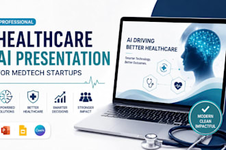 design healthcare ai presentation for medical technology startups