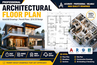 draw stamp architecture, structural, mep, permit, foundation and autocad