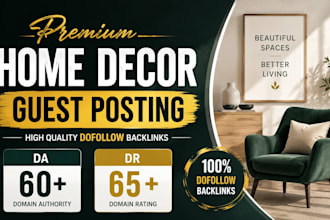 do home decor guest posting with high quality backlinks