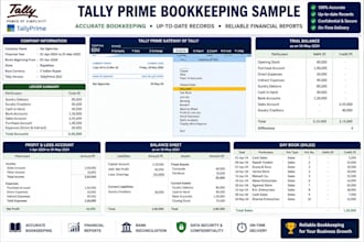 do tally bookkeeping and accounting data entry