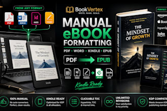 convert PDF to epub, word to epub, pdf to kindle ebook