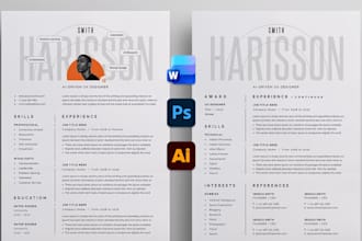 design a modern cover letter and resume to match your personal brand