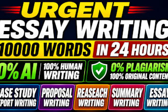 do urgent essay writing, case study and proposal writing