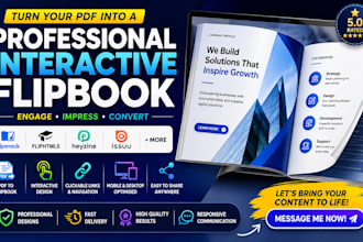 design an interactive flipbook using flipsnack, fliphtml5, heyzine and issuu