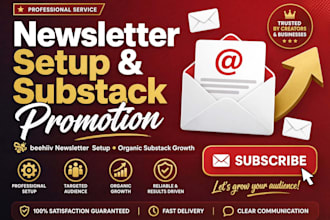 setup beehiiv newsletter and organic substack promotion