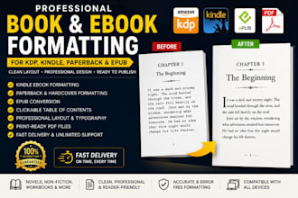 format your book and ebook for KDP kindle paperback and epub