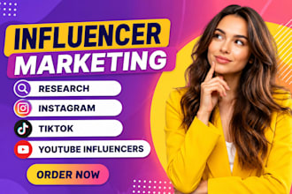 do influencer marketing and research instagram tiktok youtube influencers