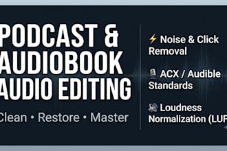 edit, clean, and master your podcast or audiobook