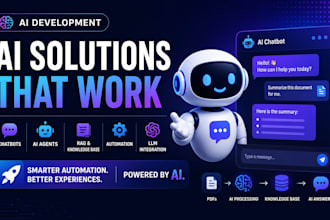 develop ai website chatbot mobile app and web development