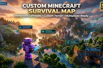 create a custom minecraft survival map with immersive gameplay