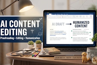 proofreading, editing and ai content humanization