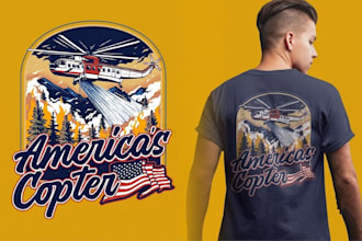 create a patriotic american themed t shirt design