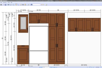 design joinery cabinet shop drawing woodwork and carpentry casework with cutlist