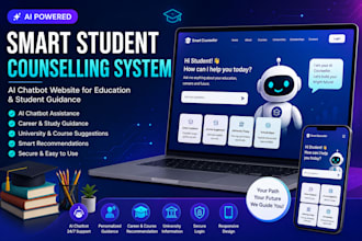 create ai chatbot website for education and student counselling