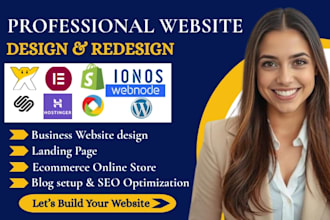 design or redesign wix website, webador, webflow, webnode, godaddy, elementor