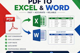 convert PDF to excel and word accurately