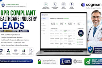 create gdpr compliant leads healthcare industry using cognism verified numbers