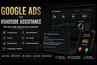 do google ads for roadside assistance in USA and build website