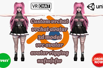 do custom vrchat avatar nsfw 3d model vrc avatar vr character vrchat humanoid