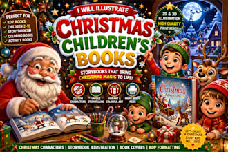 children story book illustration children story children christmas book story