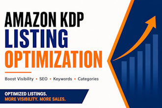 optimize your amazon KDP listing with SEO, keywords and category optimization