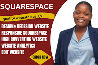 design or redesign a modern squarespace website, squarespace design