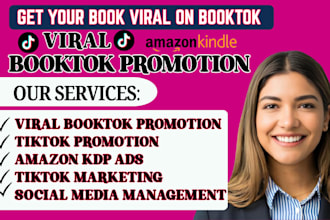 viral book promotion book sales tiktok video ads booktok authors smm amazon seo