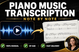 transcribe your song into professional piano sheet music