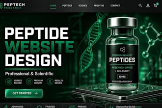peptide website peptide store research peptide website supplement website design