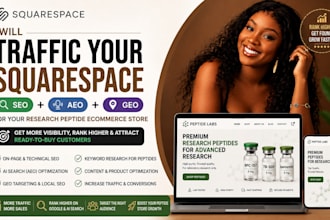 traffic your squarespace SEO aeo GEO for your research peptide ecommerce store