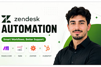 build zendesk automation workflow with make com n8n zapier