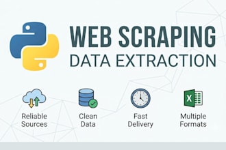 do web scraping, data extraction, and python automation