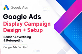 design google display banner ads and setup adwords ppc campaign