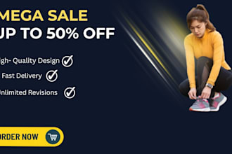 design professional e commerce and social media banner ads