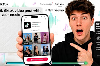 do viral tiktok sound spotify music promotion, make 900k tiktok music video post