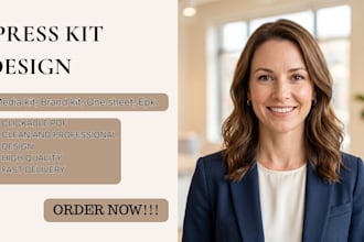design a professional media kit, press kit and influencer kit