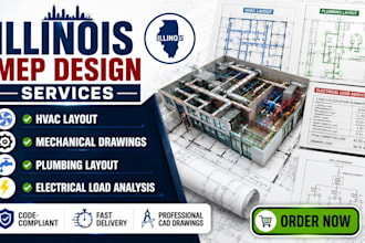 design illinois mechanical hvac layout plumbing layout electrical load analysis