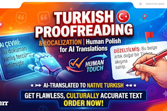 proofreading and localization for ai translated turkish texts