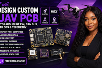 design custom uav pcb with ardupilot px4 can bus rtk gps and telemetry