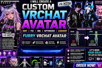 custom vr chat avatar upload avatar to vrchat furry vrchat avatar vrc avatar vrm