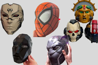 custom 3d print and paint 3d helmet cosplay 3d mask wearable cosplay armor anime