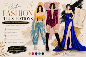 create unique fashion illustrations and clothing concepts