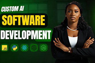 develop custom ai web application, ai finance website, ai software website